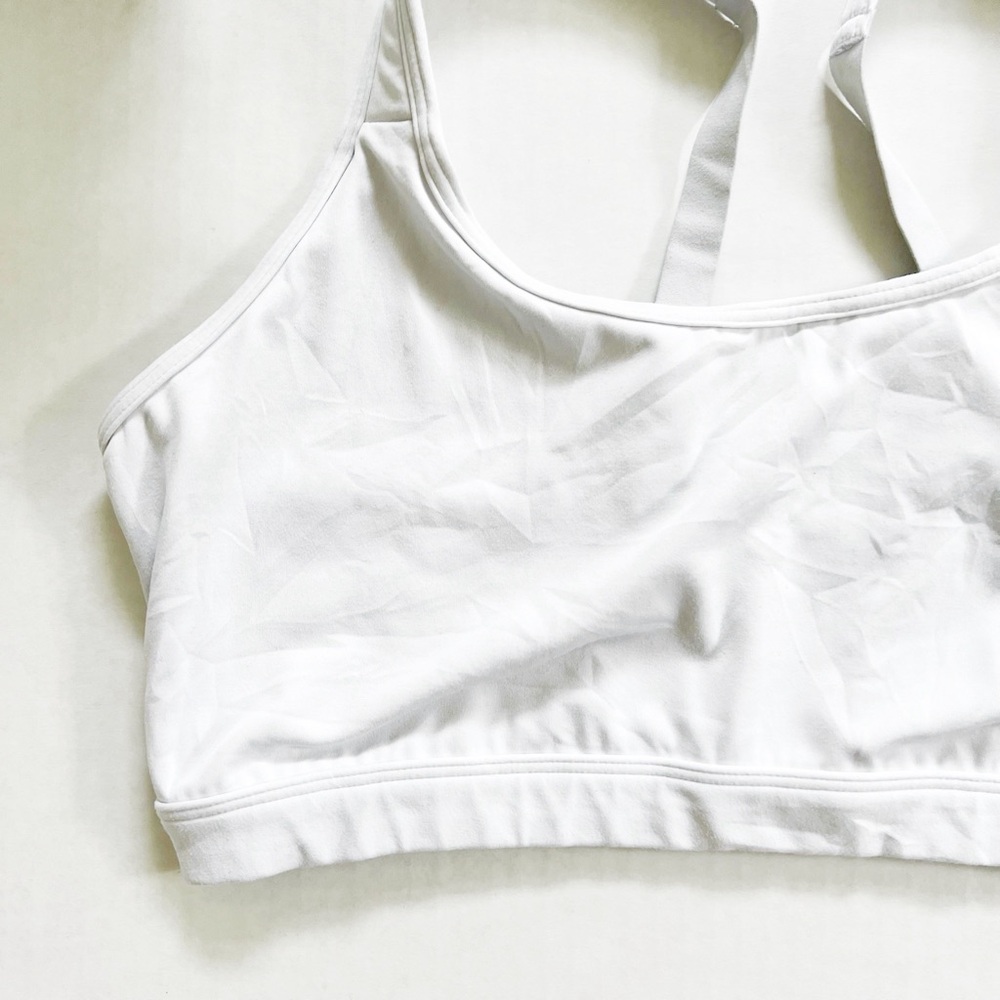 Gymshark Cotton Lifting Sports Bra in White - Picture 3 of 8